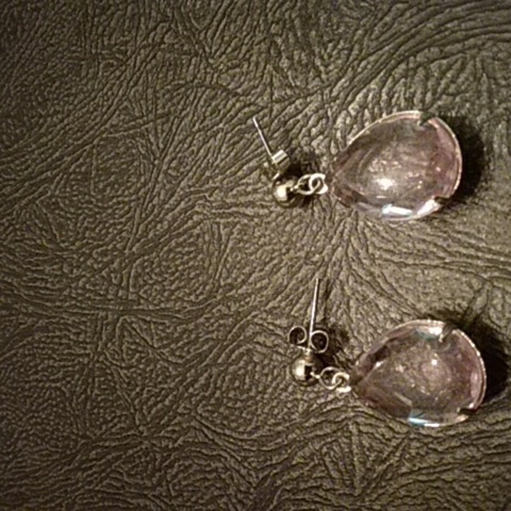 Gold & Pink Post Earrings